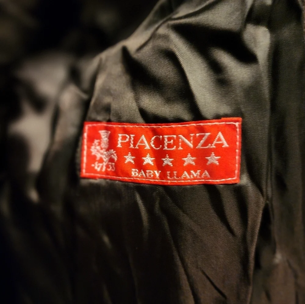 Cinzia Rocca Women's Dark Chocolate Brown Baby Llama Wool Coat US Size 8 Italy
